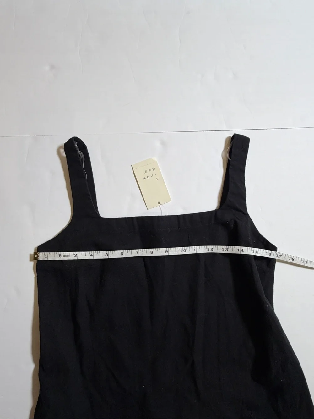 A New Day Black Square-Neck Mini Dress Small - Picture 3 of 3